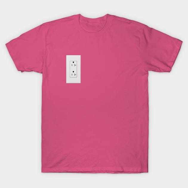 Prank Wall Outlet Sticker (Actual Size) T-Shirt by GreenGuyTeesStore